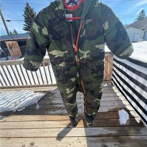 Baby Gap Camouflage Snowsuit with Orange Zipper